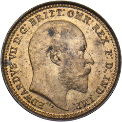1902 Third Farthing - Edward VII British Bronze Coin - Superb