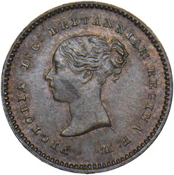 1852 Quarter Farthing - Victoria British Copper Coin - Very Nice