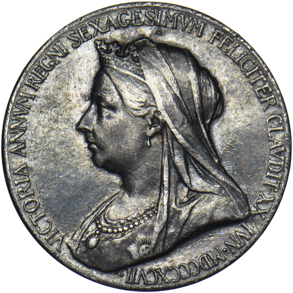 1897 Diamond Jubilee Medal - Victoria British Silver Medal 25.5 mm - Nice