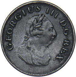 1806 Ireland Farthing - George III Copper Coin - Nice