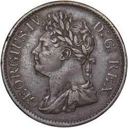 1823 Ireland Halfpenny - George IV Copper Coin - Nice
