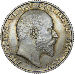 1902 Matt Proof Shilling - Edward VII British Silver Coin - Superb