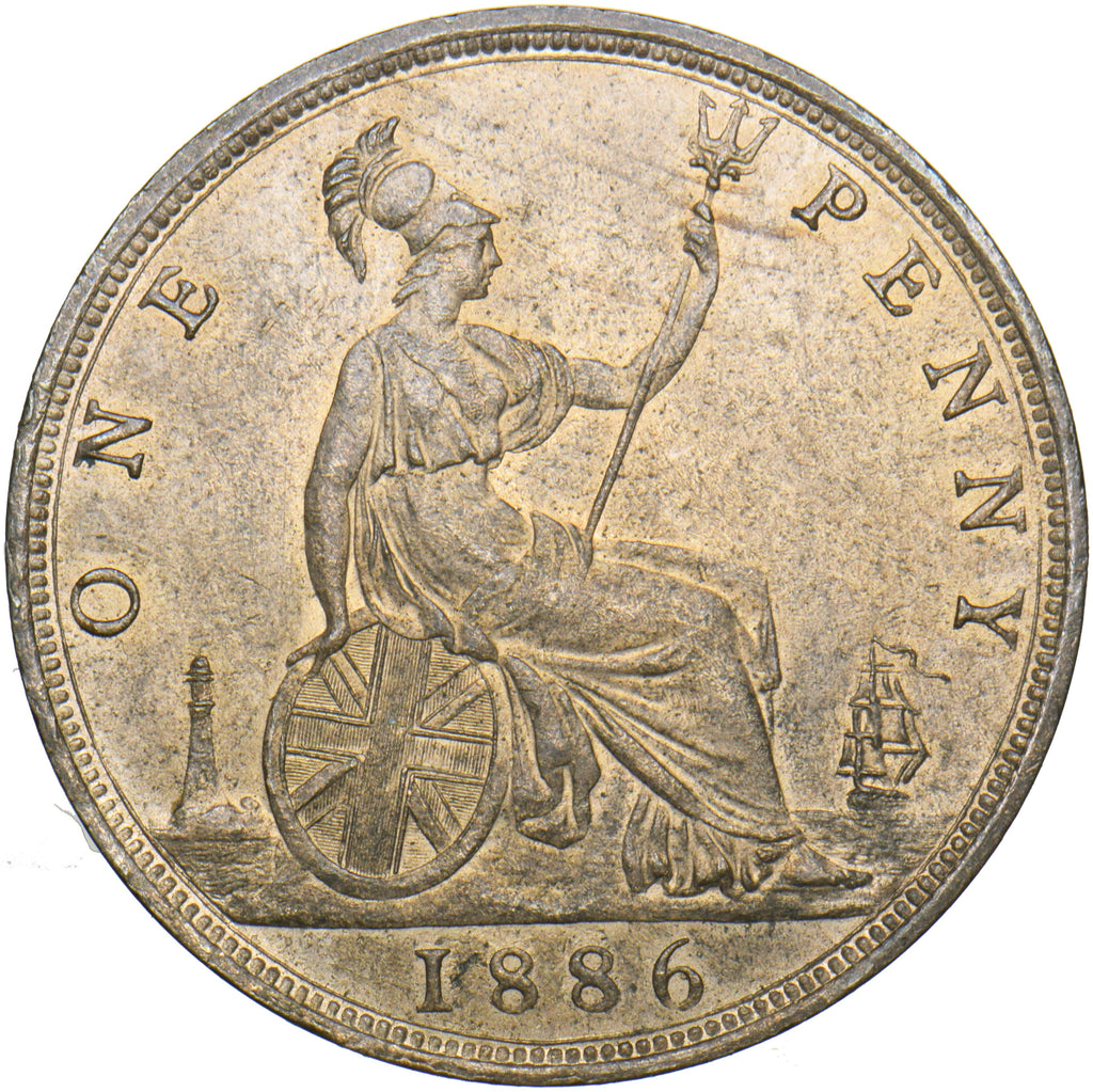 1886 Penny Victoria British Bronze Coin Very Nice The Coin King