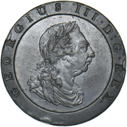 1797 Cartwheel Twopence - George III British Copper Coin - Nice