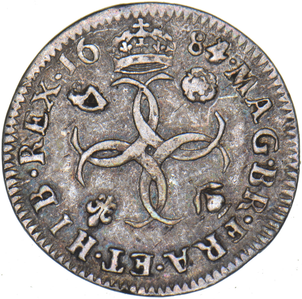 1684 Maundy Fourpence (4 over 3 ) - Charles II British Silver Coin