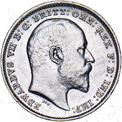 1902 Threepence - Edward VII British Silver Coin - Very Nice