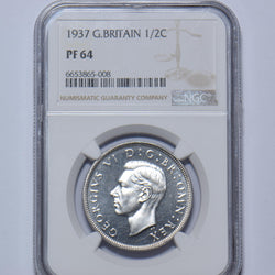1937 Proof Halfcrown (NGC PF 64) - George VI British Silver Coin - Superb