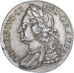 1758 Shilling - George II British Silver Coin - Very Nice