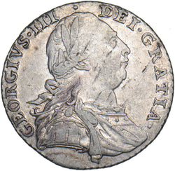 1787 Shilling - George III British Silver Coin - Nice