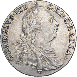 1787 Shilling - George III British Silver Coin - Nice