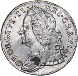 1757 Sixpence - George II British Silver Coin
