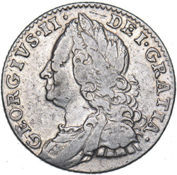 1757 Sixpence - George II British Silver Coin