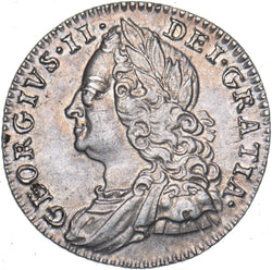 1758 Sixpence - George II British Silver Coin - Very Nice