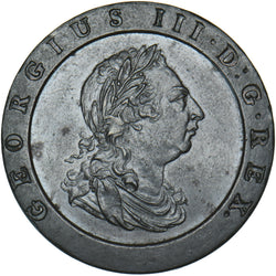 1797 Cartwheel Twopence - George III British Copper Coin - Very Nice