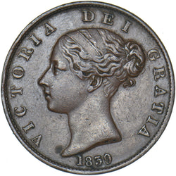 1839 Isle Of Man Halfpenny - Victoria Copper Coin - Nice