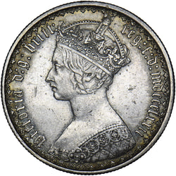 1872 Gothic Florin - Victoria British Silver Coin - Very Nice