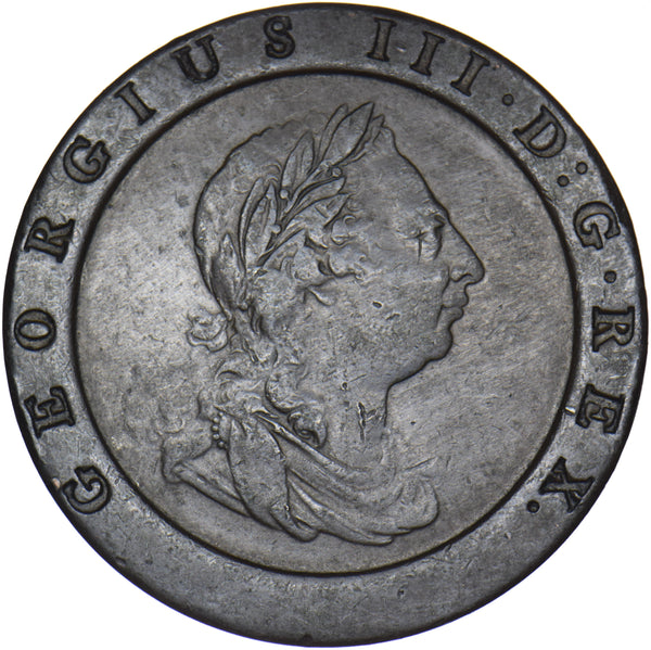 1797 Cartwheel Twopence - George III British Copper Coin - Nice