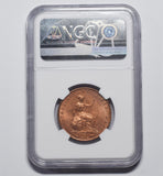 1841 Halfpenny (NGC MS64) - Victoria British Copper Coin - Superb