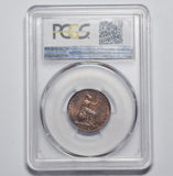 1839 Farthing (PCGS MS64 RB) - Victoria British Copper Coin - Superb