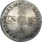 1696 Crown - William III British Silver Coin - Very Nice