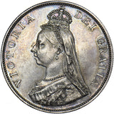 1887 Double Florin - Victoria British Silver Coin - Superb