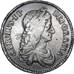 1663 Halfcrown - Charles II British Silver Coin - Nice