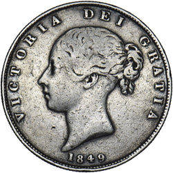 1849 Halfcrown - Victoria British Silver Coin