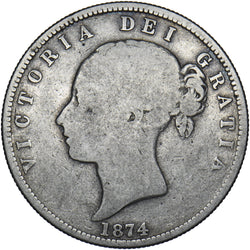 1874 Halfcrown - Victoria British Silver Coin