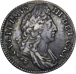 1697 Shilling - William III British Silver Coin - Nice