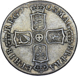 1703 VIGO Shilling - Anne British Silver Coin - Nice