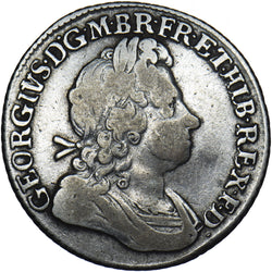 1723 SSC Shilling (V Over V) - George I British Silver Coin