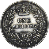 1844 Shilling - Victoria British Silver Coin - Very Nice