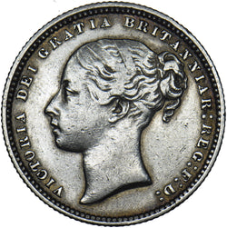 1868 Shilling (Die no. 49) - Victoria British Silver Coin - Nice