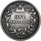 1870 Shilling (Die no. 17) - Victoria British Silver Coin - Nice