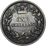 1871 Shilling (Die no. 18) - Victoria British Silver Coin