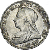 1900 Shilling - Victoria British Silver Coin - Very Nice