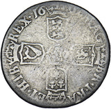 1696-7 C Sixpence (Chester Mint) - William III British Silver Coin