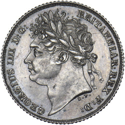 1824 Sixpence - George IV British Silver Coin - Very Nice