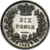 1831 Sixpence - William IV British Silver Coin - Very Nice