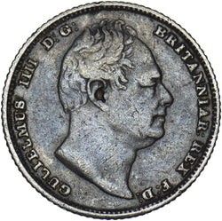 1834 Sixpence - William IV British Silver Coin