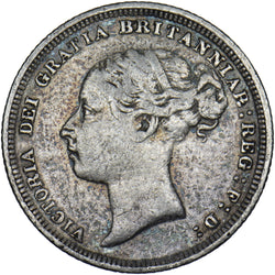 1886 Sixpence - Victoria British Silver Coin