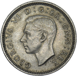 1952 Sixpence - George VI British  Coin - Very Nice