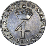 1702 Maundy Fourpence - William III British Silver Coin - Nice