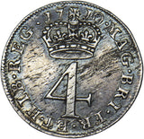 1710 Maundy Fourpence - Anne British Silver Coin - Very Nice