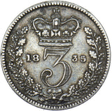 1835 Threepence - William IV British Silver Coin - Nice