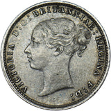 1886 Threepence - Victoria British Silver Coin - Nice