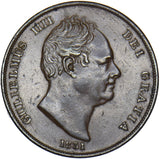1831 Penny (No WW) - William IV British Copper Coin - Very Nice