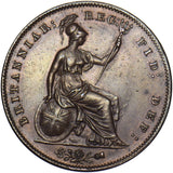 1859 Penny - Victoria British Copper Coin - Very Nice