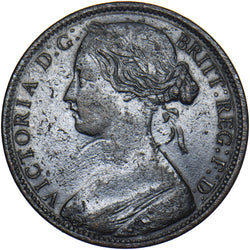 1861 Penny - Victoria British Bronze Coin