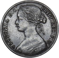 1865 Penny - Victoria British Bronze Coin - Nice